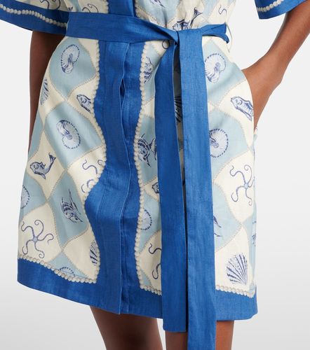 Alémais Robe chemise imprimée en lin - Alemais - Modalova