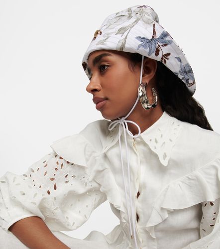 Chapeau bob en lin mélangé à fleurs - Erdem - Modalova