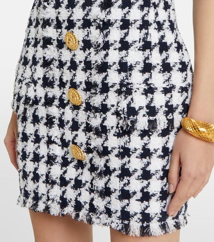 Robe en tweed à motif pied-de-poule - Balmain - Modalova