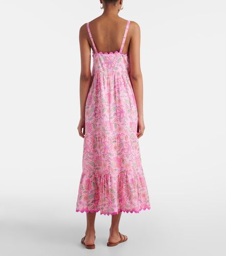 Robe longue en coton à fleurs - Juliet Dunn - Modalova