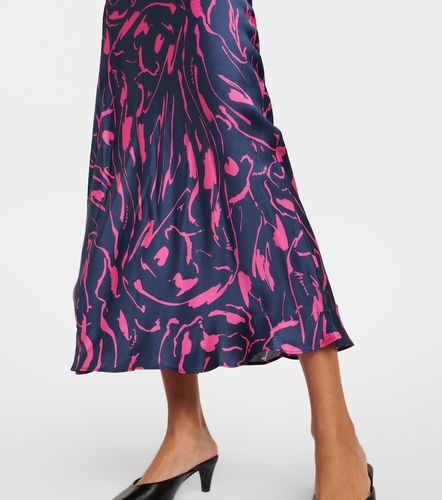 Robe longue Lyon en soie imprimée - Asceno - Modalova
