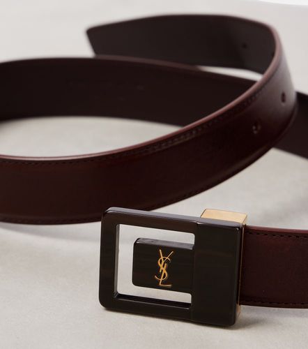 Ceinture La 66 en cuir - Saint Laurent - Modalova