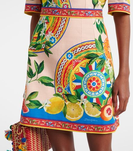 Robe imprimée en coton mélangé - Dolce&Gabbana - Modalova