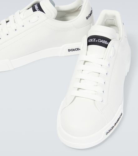 Baskets en cuir à logo - Dolce&Gabbana - Modalova