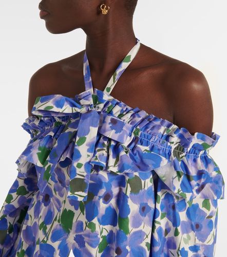 Top en coton mélangé à fleurs - Carolina Herrera - Modalova