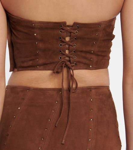 Top asymétrique en daim - Alessandra Rich - Modalova