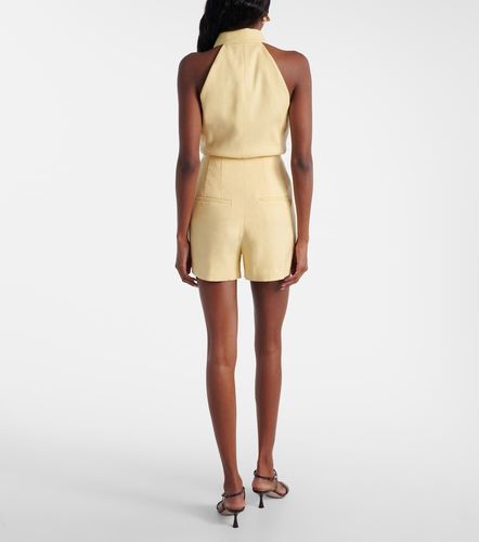 Short Brit à taille haute en lin mélangé - Veronica Beard - Modalova