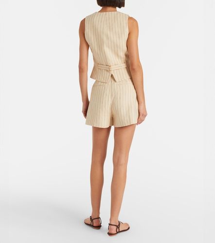Zimmermann Short rayé en lin - Zimmermann - Modalova