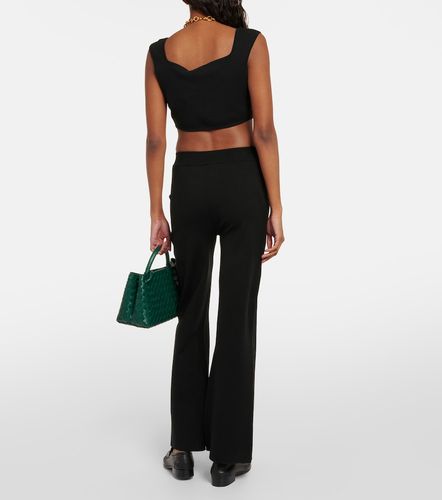 Pantalon évasé taille haute en soie mélangée - Joseph - Modalova