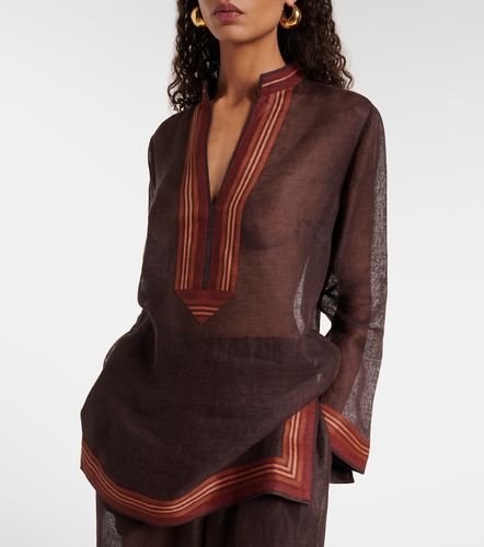 Tory Burch Cafetan en lin - Tory Burch - Modalova