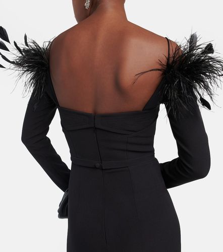 Safiyaa Robe midi à plumes - Safiyaa - Modalova
