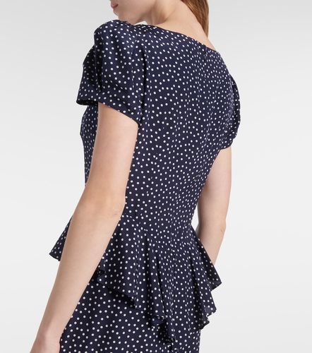 Robe en soie à pois - Alessandra Rich - Modalova