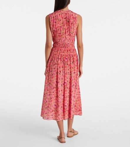 Robe midi Sylvie en soie à fleurs - Ulla Johnson - Modalova