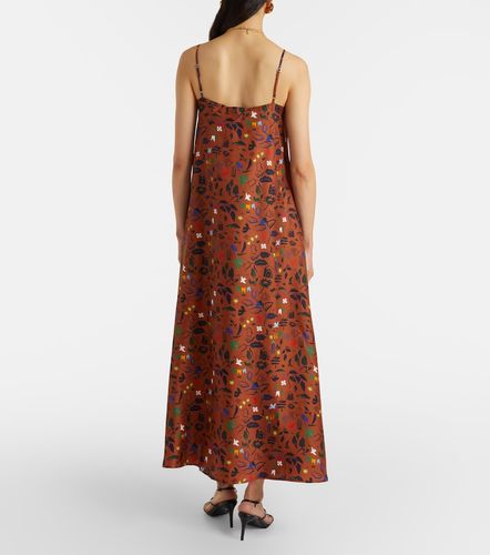 Robe midi Melfi imprimée en soie - Asceno - Modalova