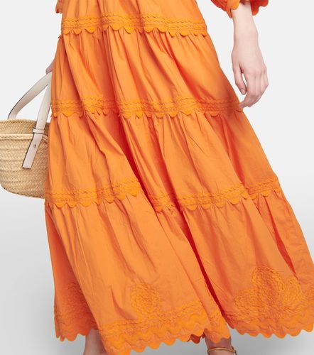Robe longue brodée en coton - Juliet Dunn - Modalova