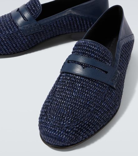 Mocassins Padstow en raphia et cuir - Manolo Blahnik - Modalova