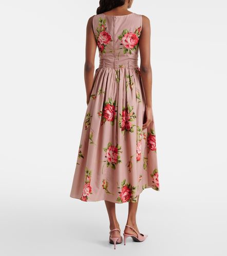 Robe midi en coton à fleurs - Dolce&Gabbana - Modalova