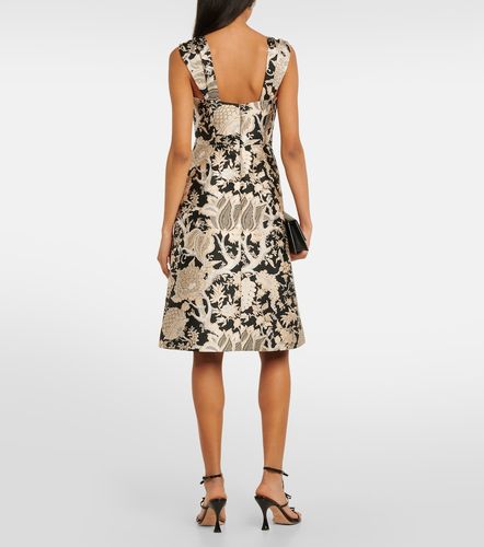 Robe midi en jacquard à fleurs - Carolina Herrera - Modalova