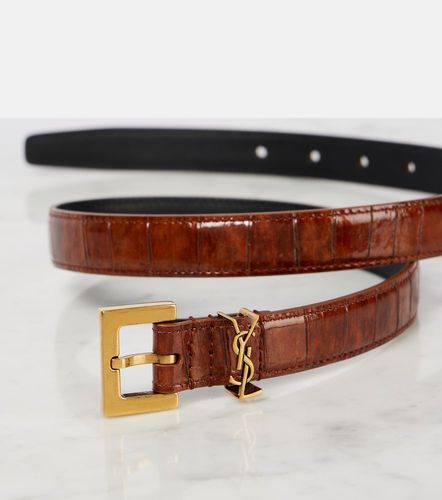 Ceinture Cassandre en cuir embossé - Saint Laurent - Modalova
