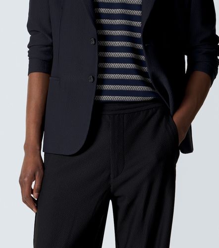 Pantalon droit en maille - Giorgio Armani - Modalova
