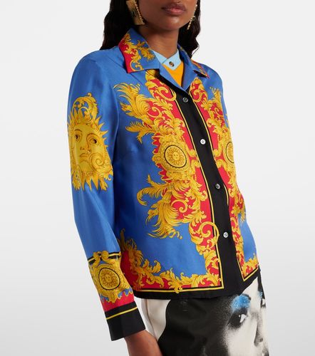 Chemise imprimée en sergé de soie - Versace - Modalova