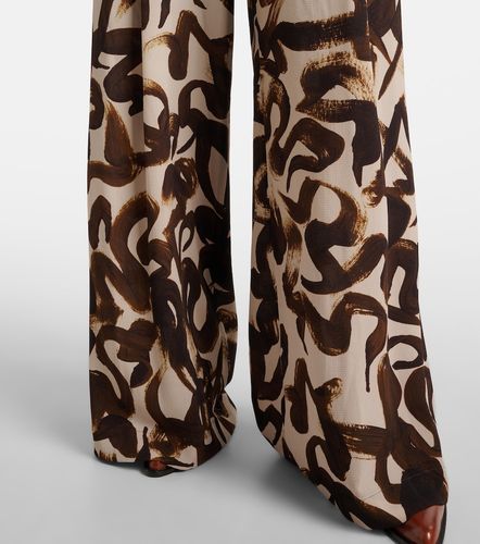 Pantalon ample imprimé à taille haute - Dries Van Noten - Modalova