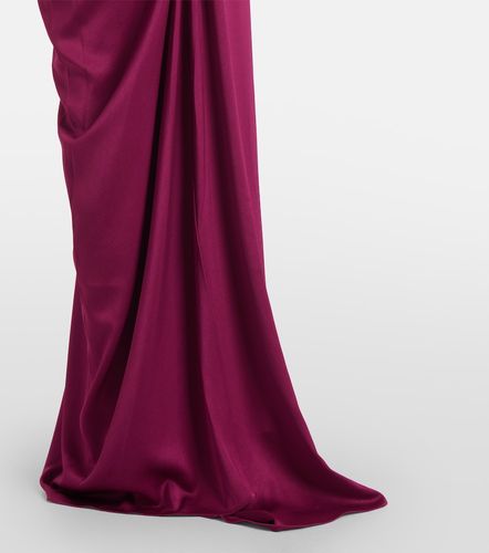 Robe longue bustier en crêpe de satin - Alex Perry - Modalova