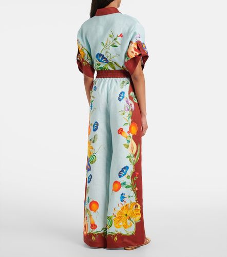 Alémais Pantalon ample Dahlia en lin à fleurs - Alemais - Modalova
