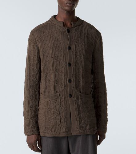 Cardigan en maille de coton mélangé - Giorgio Armani - Modalova