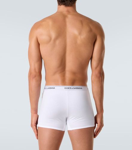 Ensemble de 2 boxer en coton mélangé à logo - Dolce&Gabbana - Modalova