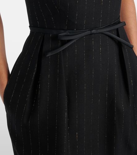 Robe midi rayée en laine lamée - Erdem - Modalova