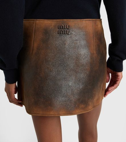 Miu Miu Mini-jupe en daim - Miu Miu - Modalova