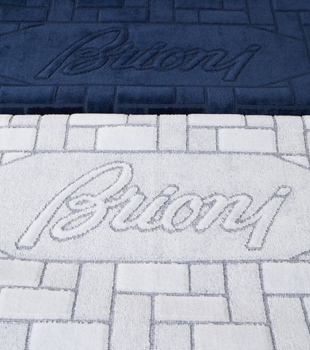 Serviette de plage en coton à logo - Brioni - Modalova
