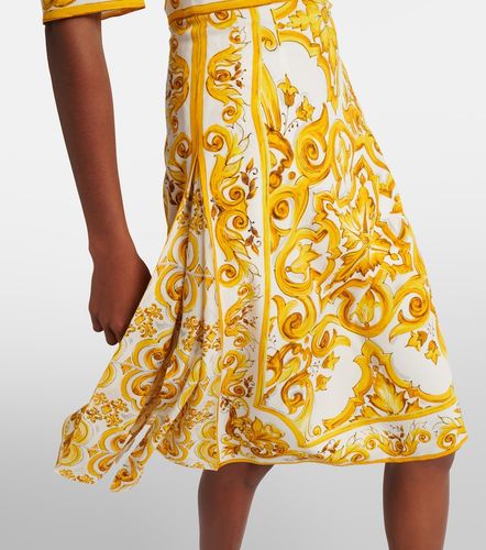 Robe Majolica en soie mélangée - Dolce&Gabbana - Modalova