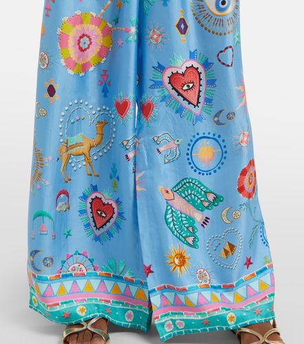 Pantalon ample imprimé en soie - Camilla - Modalova