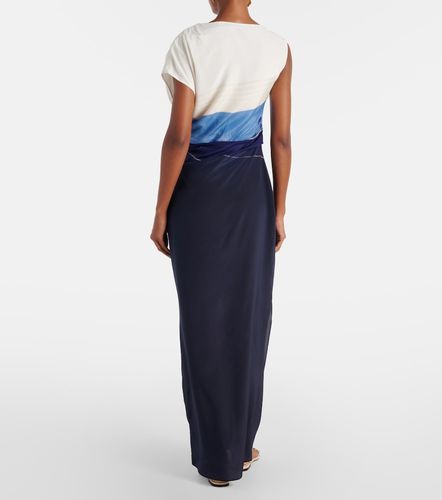 Robe longue Mariner en soie à imprimé - SIR - Modalova