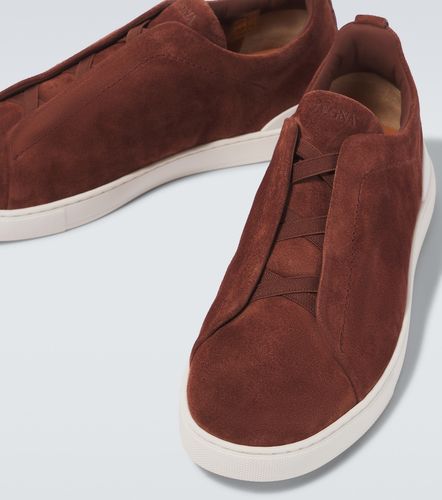 Baskets Triple Stitch Low en daim - Zegna - Modalova