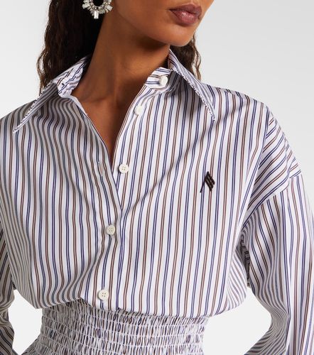 Robe chemise rayée en coton - The Attico - Modalova