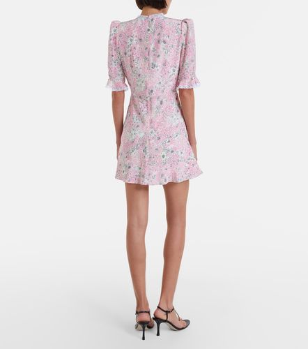 Alessandra Rich Robe en soie fleurs - Alessandra Rich - Modalova