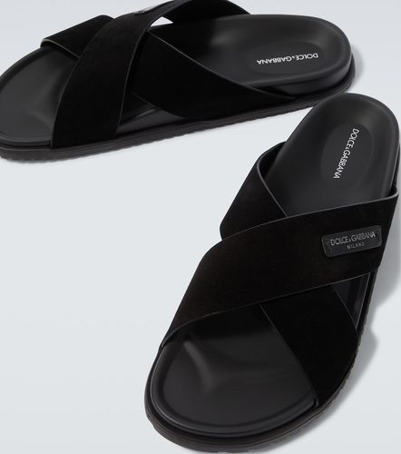 Dolce&Gabbana Mules en daim à logo - Dolce&Gabbana - Modalova