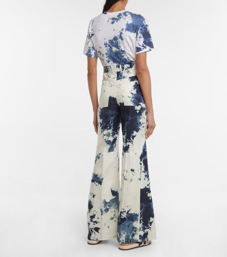 Chloé Pantalon évasé tie & dye en lin - Chloe - Modalova