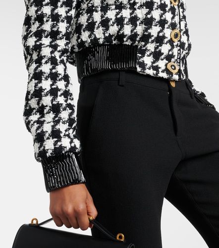 Veste en tweed pied-de-poule - Balmain - Modalova