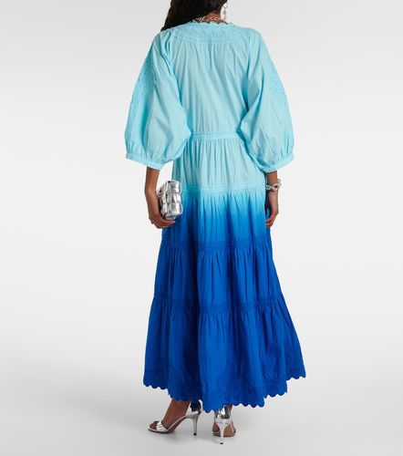 Robe longue en popeline de coton ombrée - Juliet Dunn - Modalova