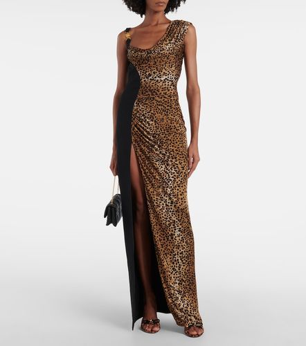 Versace Mules Leopard Opera Bow 95 - Versace - Modalova