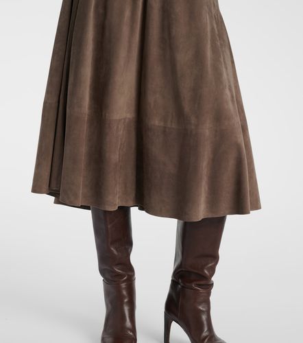 Jupe midi en daim - Brunello Cucinelli - Modalova