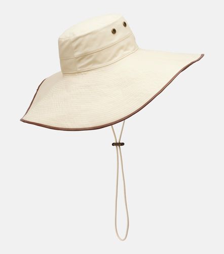 Chapeau en coton mélangé et cuir - Burberry - Modalova