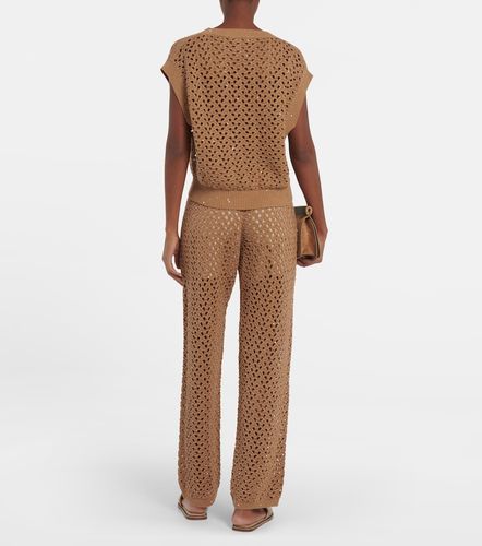 Pull sans manches en coton, lin et soie - Brunello Cucinelli - Modalova