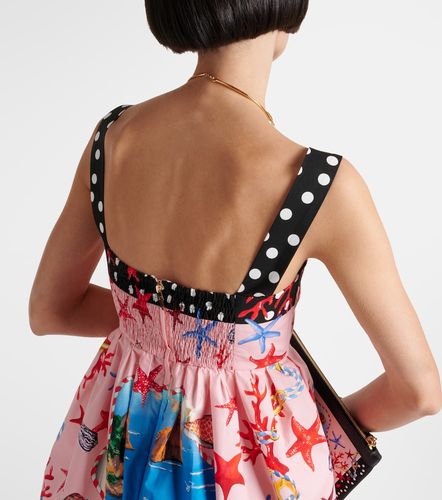 Robe Capri en coton imprimé - Dolce&Gabbana - Modalova