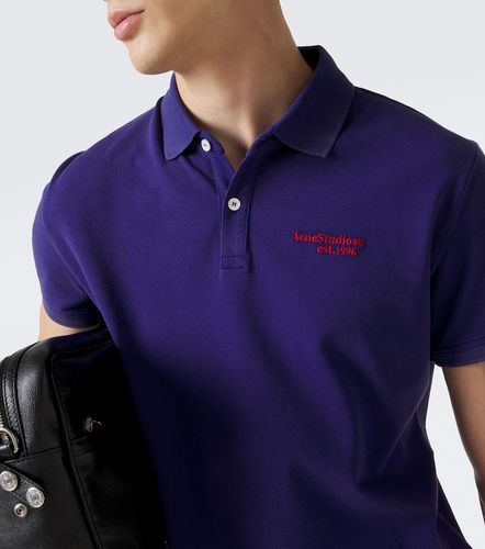 Polo en coton piqué à logo - Acne Studios - Modalova