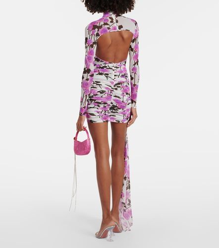 Robe froncée à imprimé floral - David Koma - Modalova